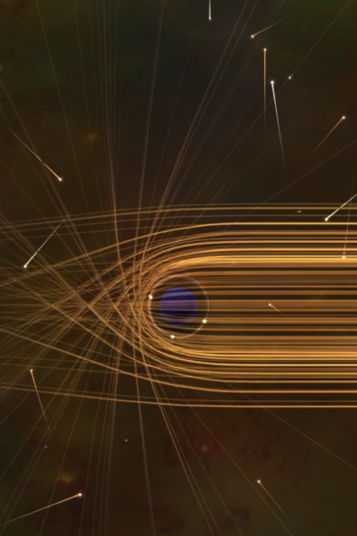 "This illustration shows how photons are bent around a black hole by its gravity."