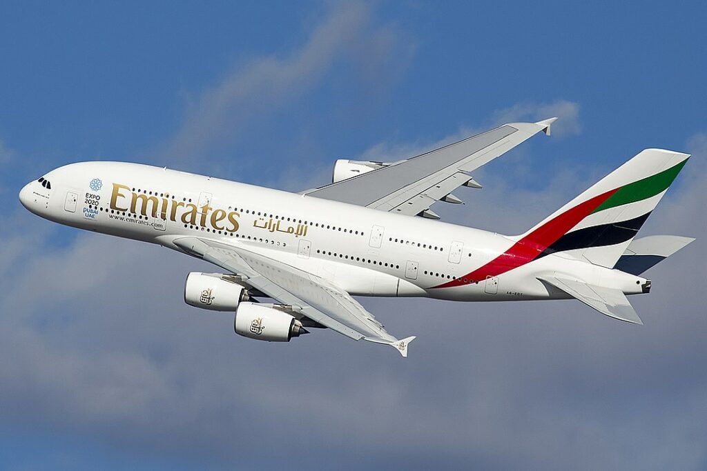 "Airbus A380 flying"